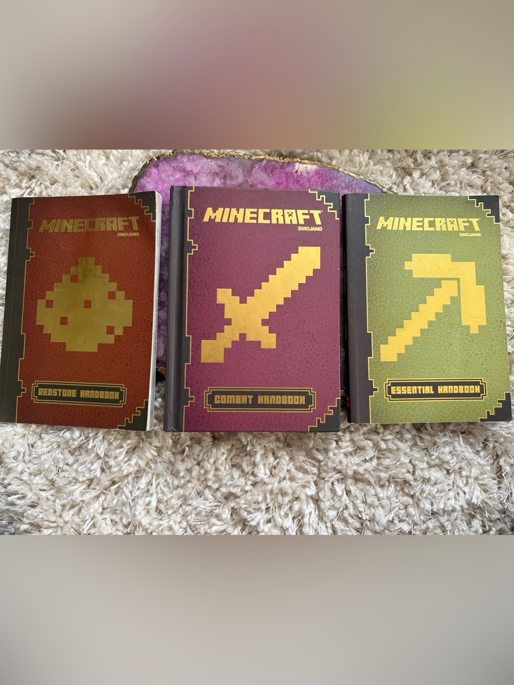 Minecraft Updated Handbook Set of 3: Combat, Essential, Redstone- One Hardcover
